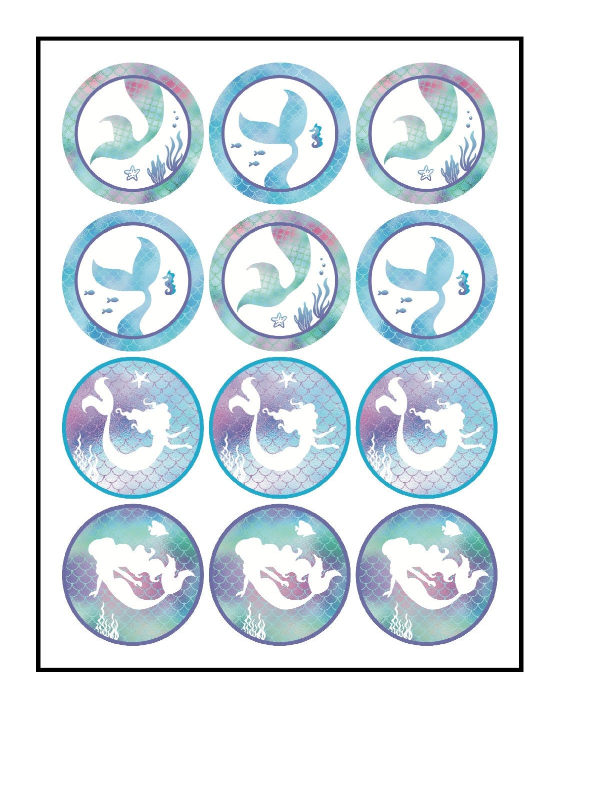 Pre Cut Mermaid Cupcake Topper Edible Image – Flour N Butter Desgins | Something About Baking pre-cut-mermaid-cupcake-topper-edible-image-flour-n-butter-desgins-something-about-baking